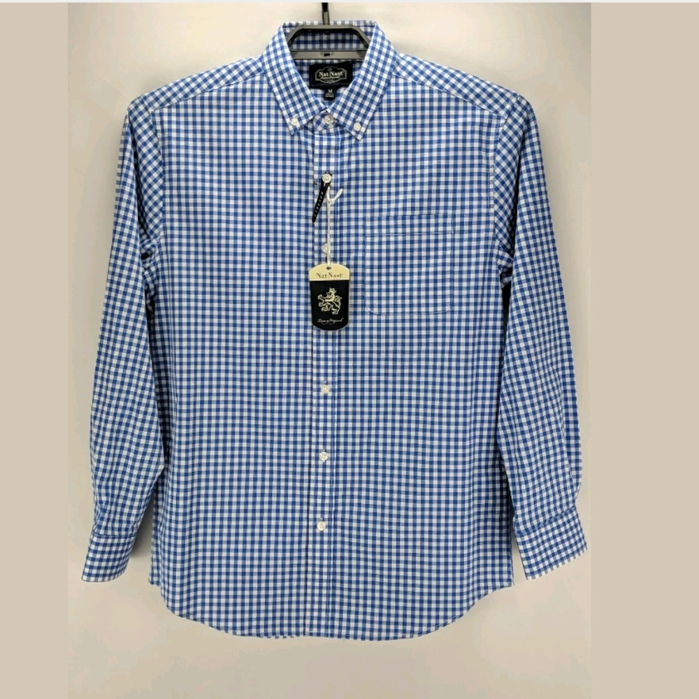 Nat Nast luxury Stretch button up shirt plaid